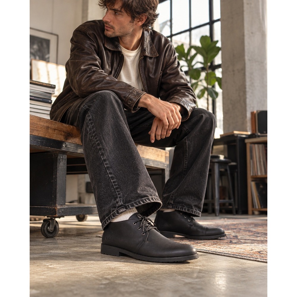 Timberland Earthkeepers Waterproof Leather Chukka Boots Lug Sole Black 10.5